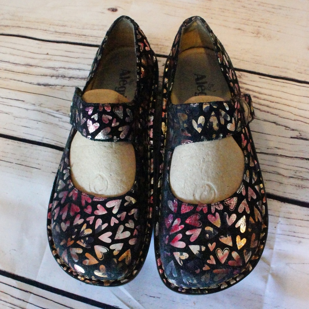 Alegria Paloma Clogs Hearts US 9~EUR 39 Mary Jane